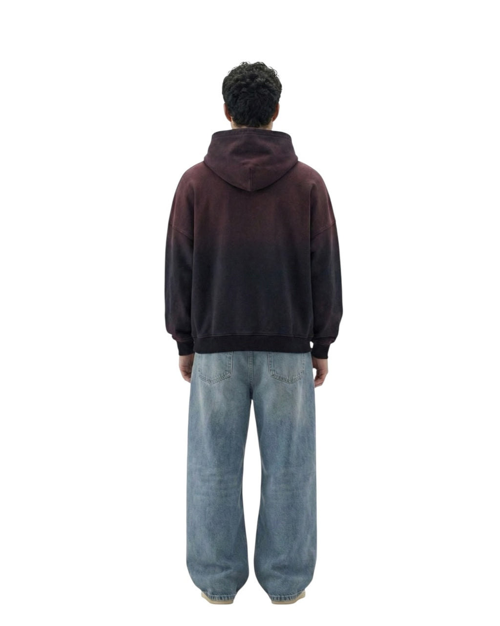 SouthMovement — Shadow Fade Hoodie (Burgundy Black)