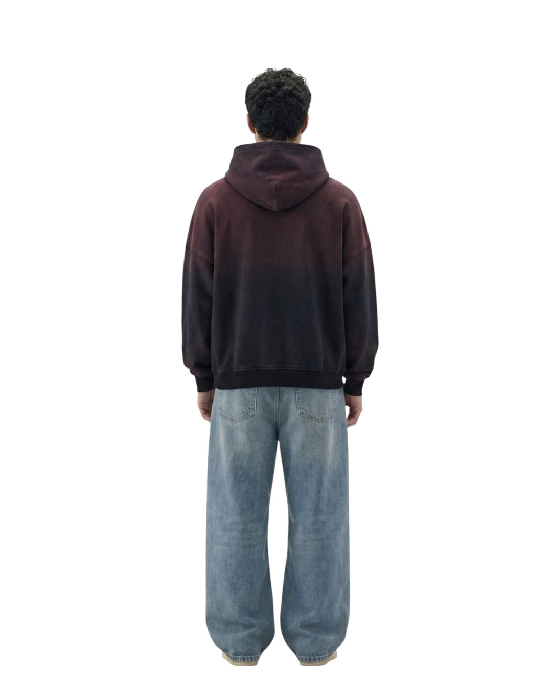 SouthMovement — Shadow Fade Hoodie (Burgundy Black)