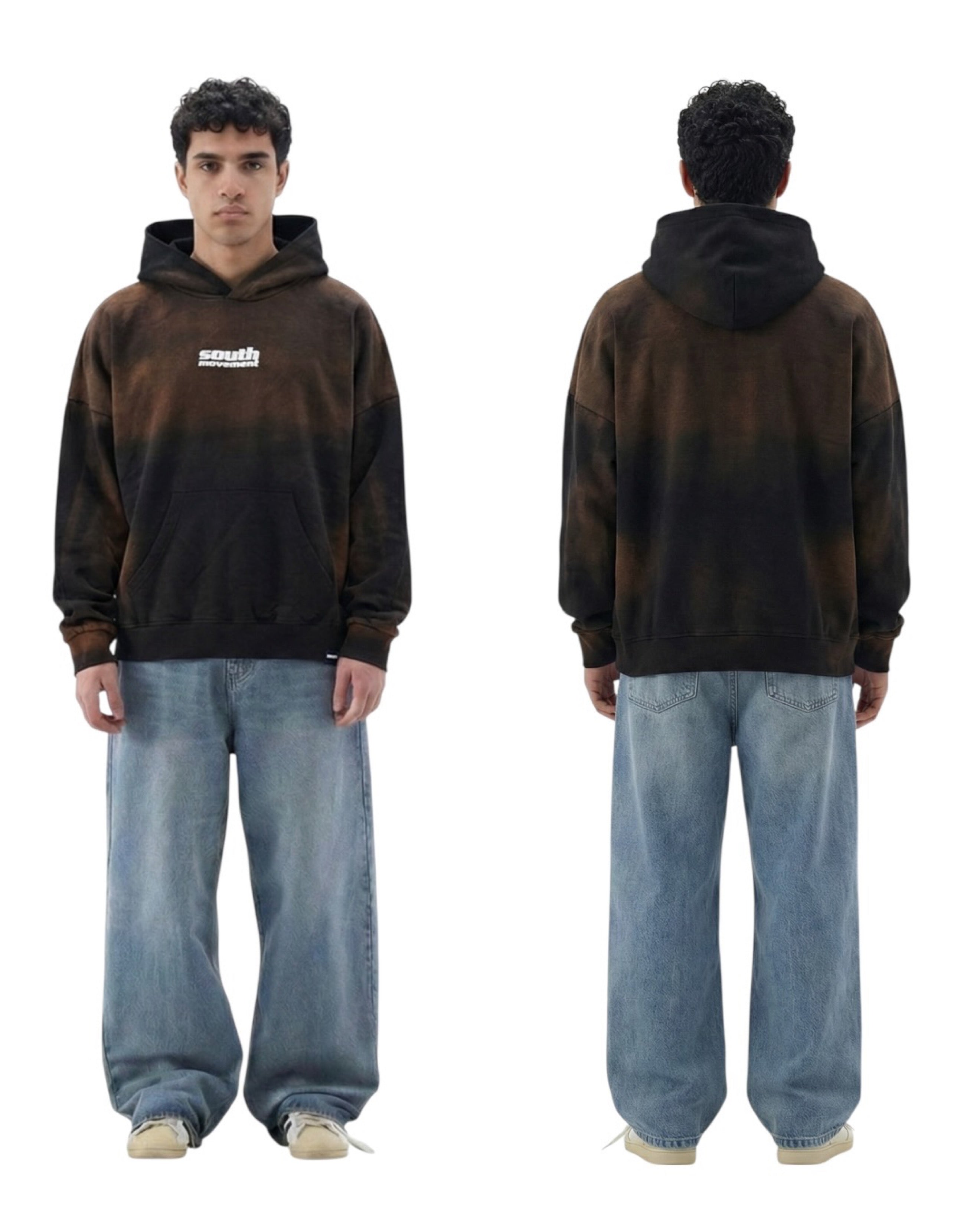 SouthMovement — Burnt Wash Hoodie (Vintage Brown Black)
